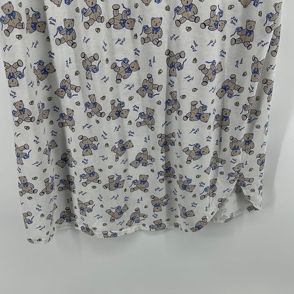 VTG Laura Tyler Cozy Gray and Blue Night Gown for Relaxing Nights Sz Large - Picture 4 of 12